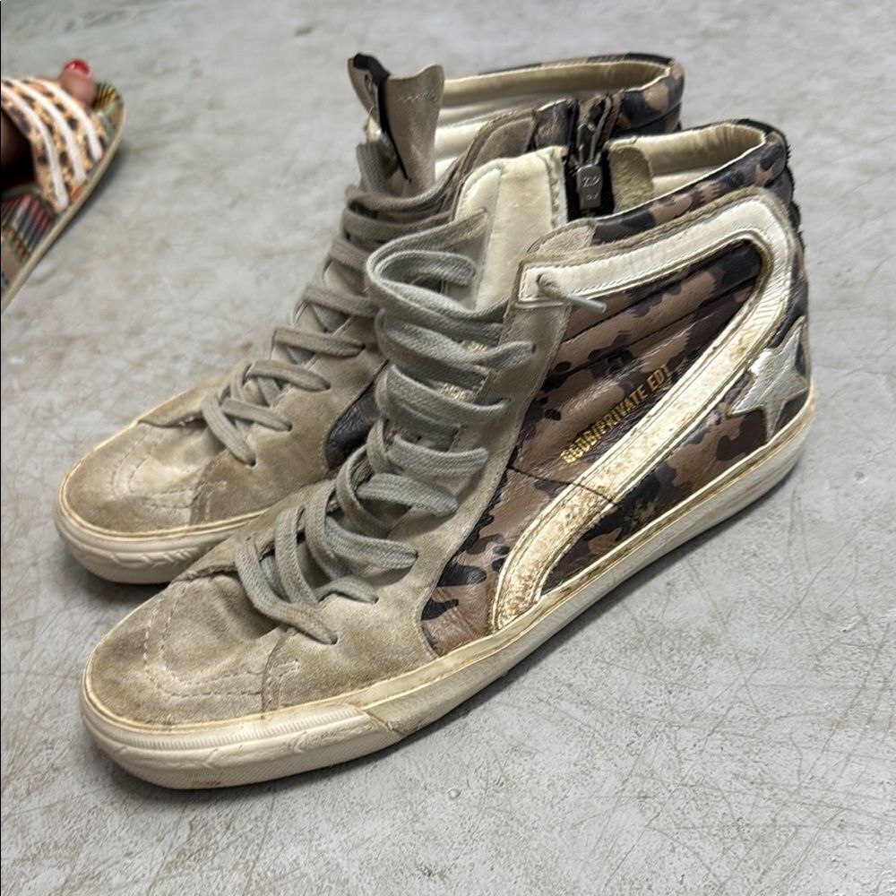 Camouflage High-Top Sneakers Golden Goose Size 40 Women’s Camo